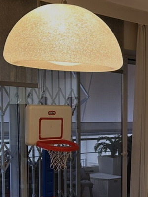 Φωτιστικό οροφής σαν καινούργιο, διάμετρος 90cm, λευκό, ιταλικός οίκος