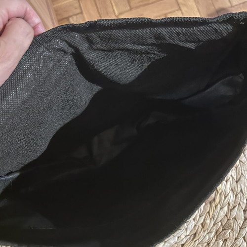 Black shoulder messenger bag with strap