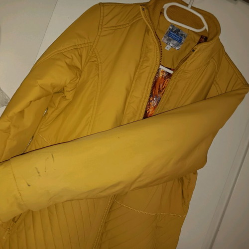 Monte Carlo premium jacket used, mustard with paint marks, size L