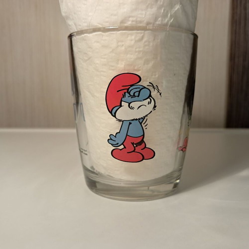 Nutella Smurfs Glass Collectible 2011 New