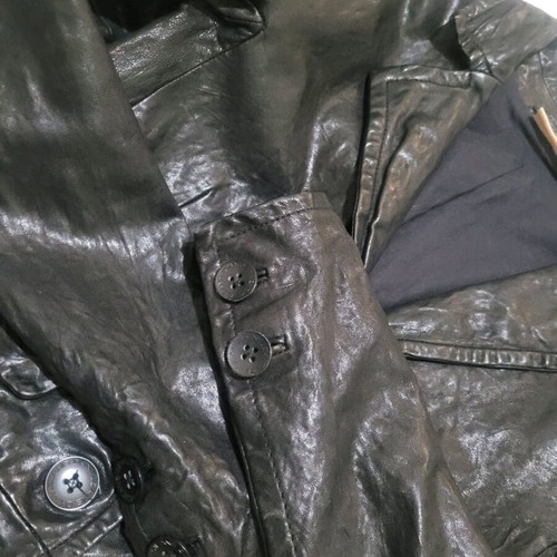Blazer δερμάτινο DKNY σαν καινούργιο, μαύρο, μέγεθος Small