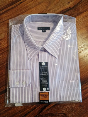 Men's shirt new, size L, white and gray