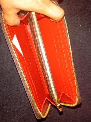 Louis Vuitton wallet new, brown and red