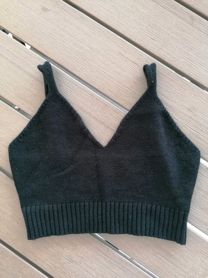 Knitted bustier top like new, one size, black