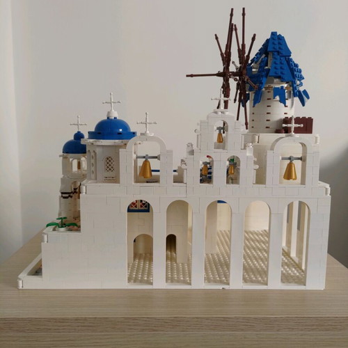 Brick MOC Santorini like new, 2500+ pieces with PDF instructions