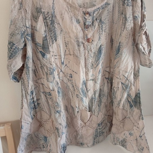 Poplin shirts made in Italy one size beige like new