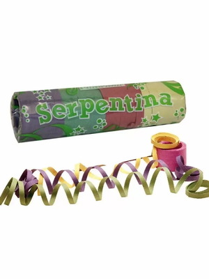 Small Serpentina 14.5cm new, 4 colors, 5 rolls per color