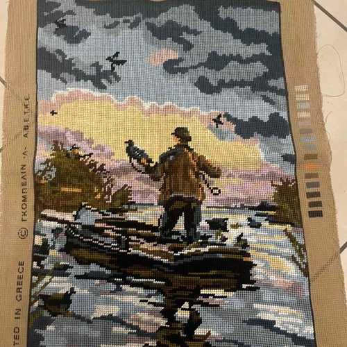 Handmade textile painting like new, 0.50x0.35 m