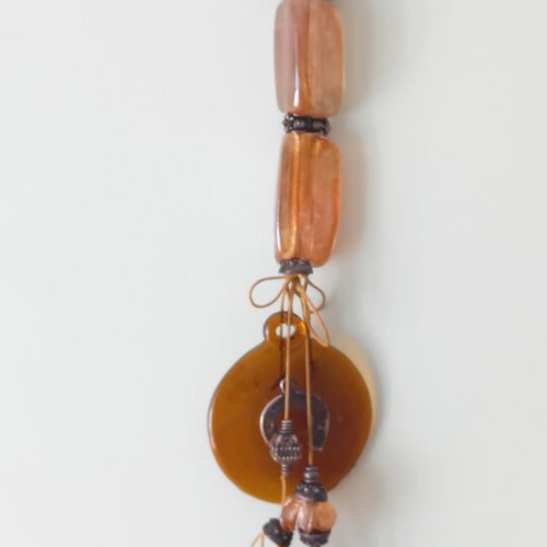 Decorative wall charm with beads and horseshoe like new