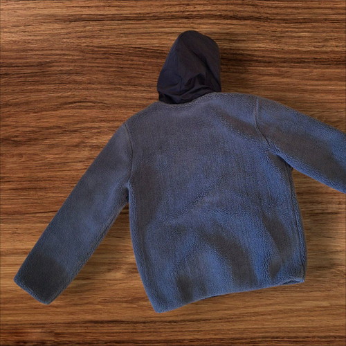 Hashtag fleece jacket with hood for kids aged 11, like new, grey