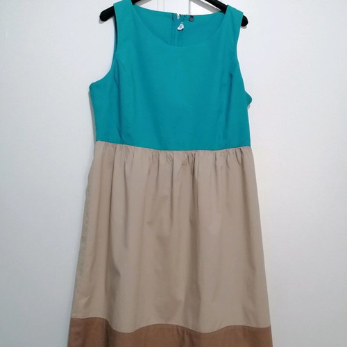 Poplin dress tricolor used, size M