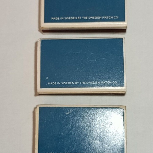 SAS Scandinavian Airlines vintage matchbox set of 3 used from 1960s