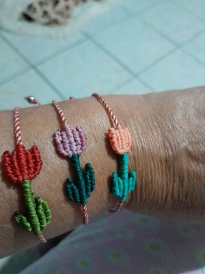 Macrame Tulip Bracelet made to order