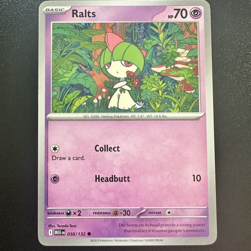 Ralts 058/132 Mega Evolution Pokemon card