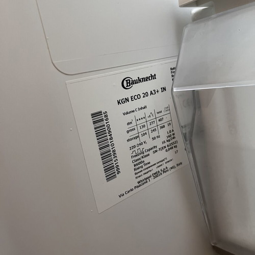 Bauknecht KGN ECO 20 A3+ IN refrigerator freezer used, inox finish
