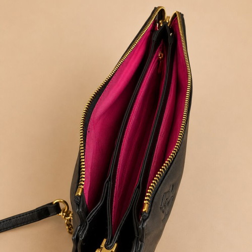 Liu Jo Crossbody Bag Black like new with gold chain and embossed logo