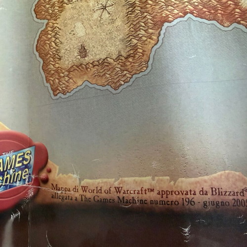 World Of Warcraft Retro Map Poster Used From 2005