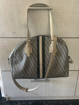 DKNY large shoulder bag used, black and beige