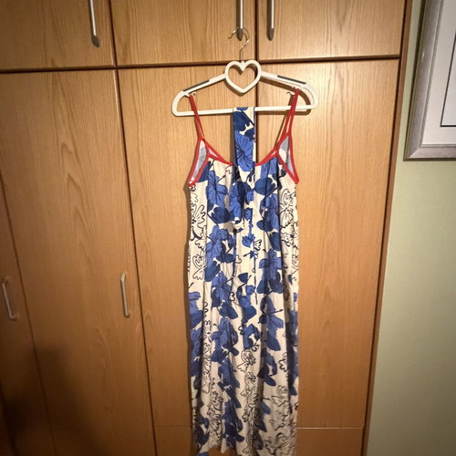 Karavan Tati dress one size like new, white and blue