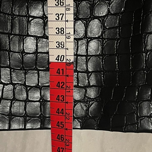 Zara mini skirt with embossed croco effect, black