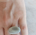 Handmade ring with pebble used