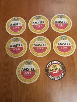 Amstel collectible coasters new, set of 8 pieces