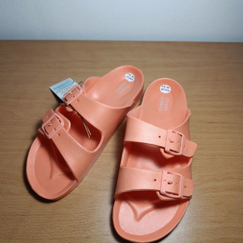 Ocean Addicts women's slippers, coral, adjustable straps