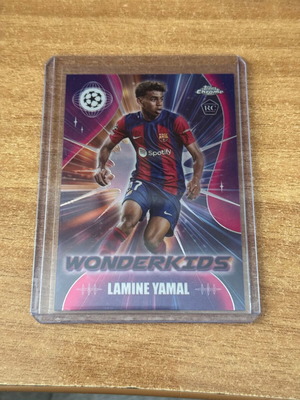 Κάρτα 2023-24 Topps Chrome UEFA Lamine Yamal Wonderkids Rookie Καινούργια