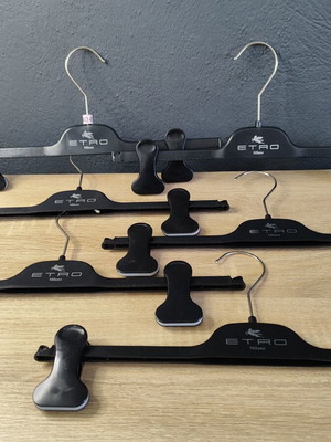 Plastic trouser hangers used, pack of 6, 37 cm, Etro Milano