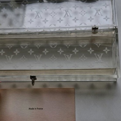 Louis Vuitton Bougies de Voyage plexiglass case and candle set, vintage