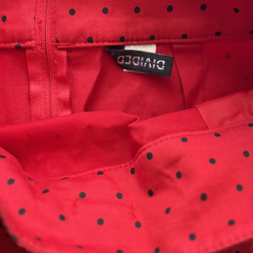 H&M Polka Dot Skirt Divided Size 40 Like New Black Red