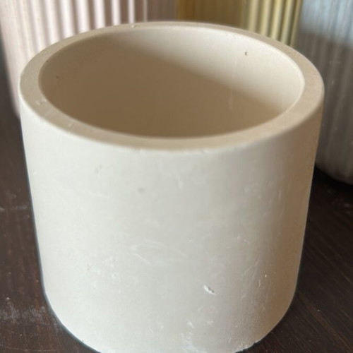 Small handmade plaster flower pots new