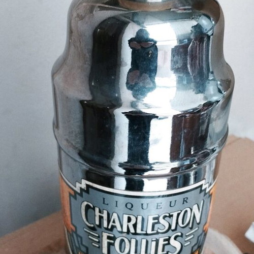 Vintage Shaker Bottle Charleston Follies Marie Brizard used, Art Deco decor