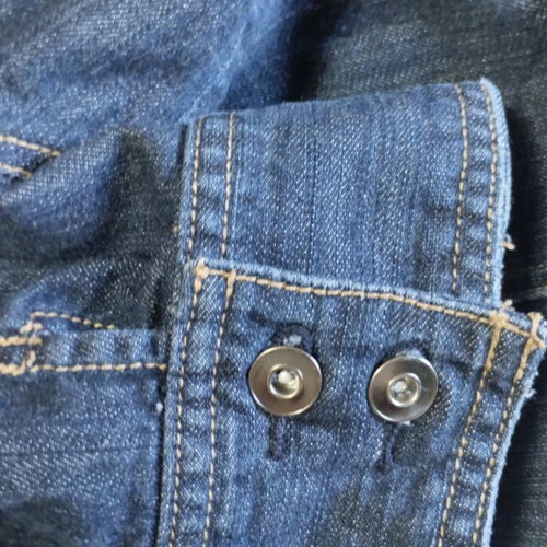 Prenatal short-sleeve denim jacket like new, dark blue, size M