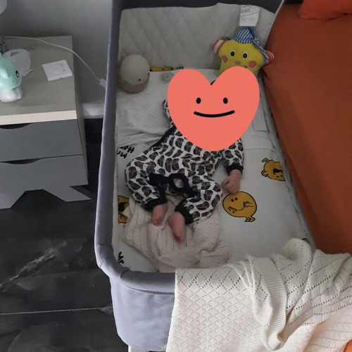 Baby cot, grey