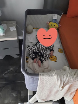 Baby cot, grey