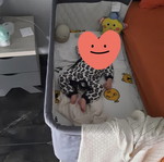 Baby cot, grey