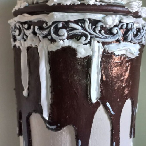 Decorative vase new, handmade, 30 cm height