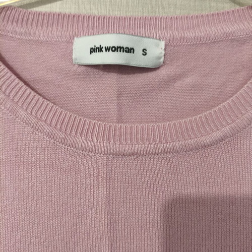 Pink Woman pink knitted blouse new, size S