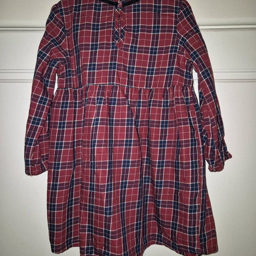 Sinsay checked dress like new, red and blue, size 98 cm