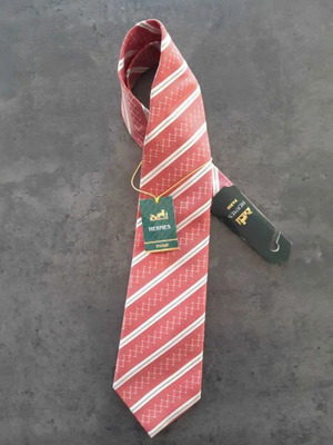 Hermes silk tie, new with tags