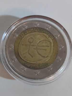 Αναμνηστικό δίευρο Αυστρίας 2009 μεταχειρισμένο, 10 χρόνια ΟΝΕ