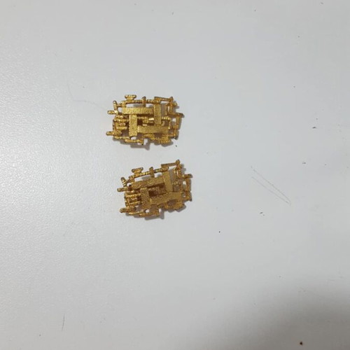 Antique earrings 3.5cm like new, gold color