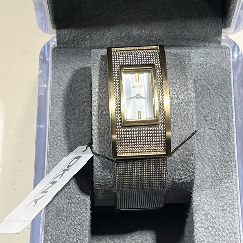 DKNY women's watch with silver double design bracelet