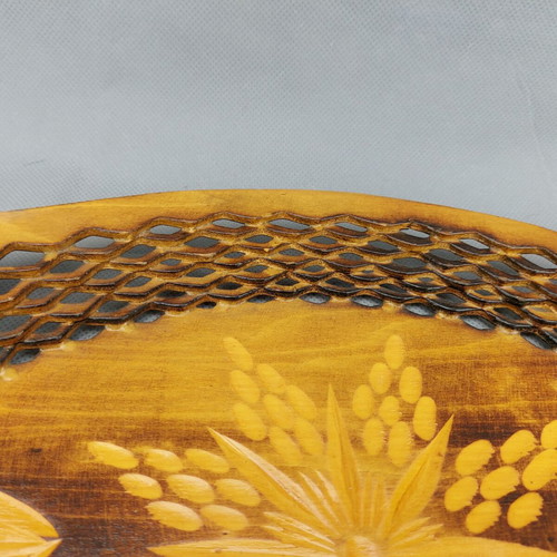 Wooden fruit bowl used, vintage