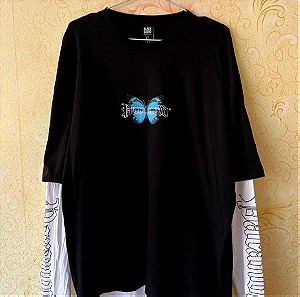 Ανδρική μπλούζα με πεταλούδα XL μέγεθος 100% βαμβάκι