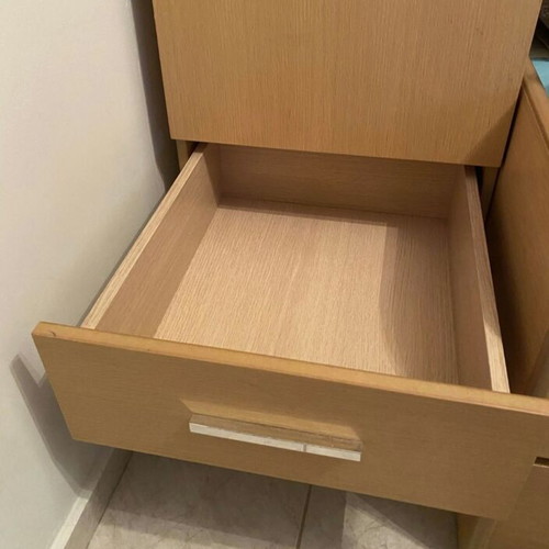 Bedroom furniture set new with bed, wardrobe, shelves and desk