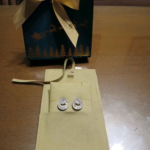 Abel & Lula earrings platinum plated with zirconia new