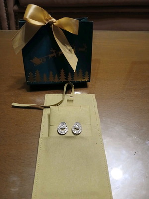 Abel & Lula earrings platinum plated with zirconia new