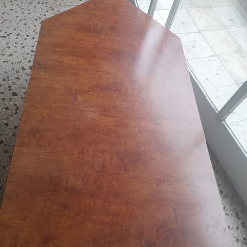 Professional desk like new, varnished wood, 1.60x0.80x0.75 m